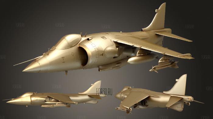 Sea Harrier FRS stl model for CNC